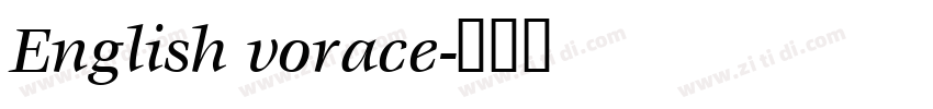 English vorace字体转换